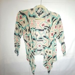 About A Girl,Funky Flowy Aztec Print,Women's Cardigan